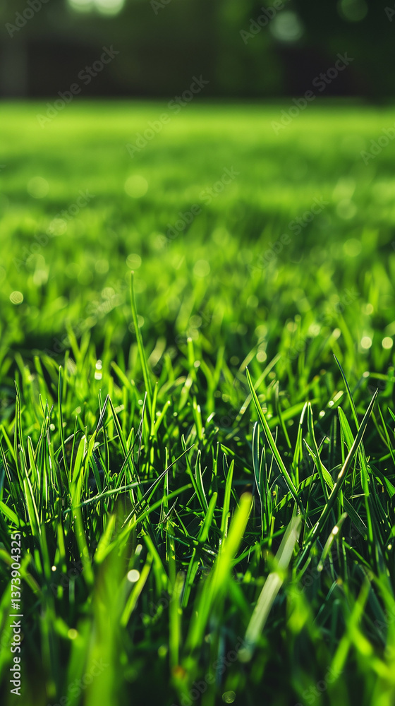 Fototapeta premium Bright Fresh Green Grass Background