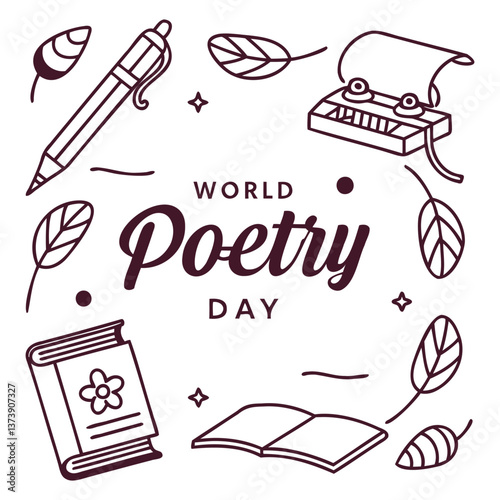 "Creative World Poetry Day Vector Poster"