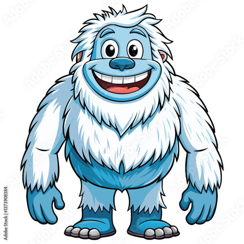 "Playful Yeti Cartoon Vector Illustration"