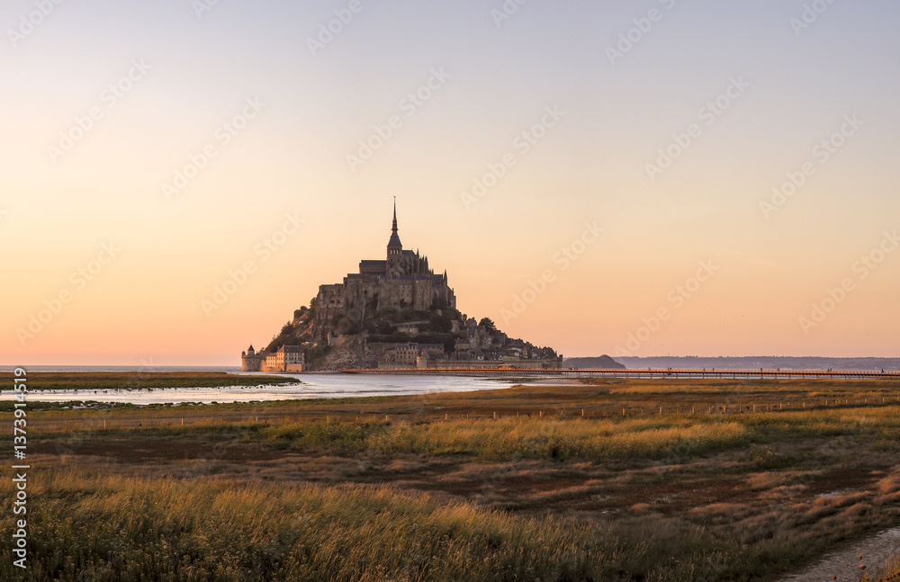 Obraz premium Mont Saint-Michel, Normandie, Frankreich, Europa