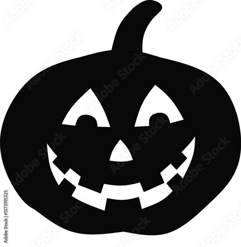 Pumkin sillhouette design vector on white background, pumpkin black background, pumpkin sillhouette design illustration 