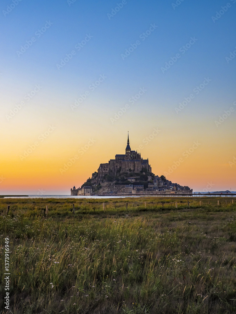 Obraz premium Mont Saint-Michel, Normandie, Frankreich, Europa