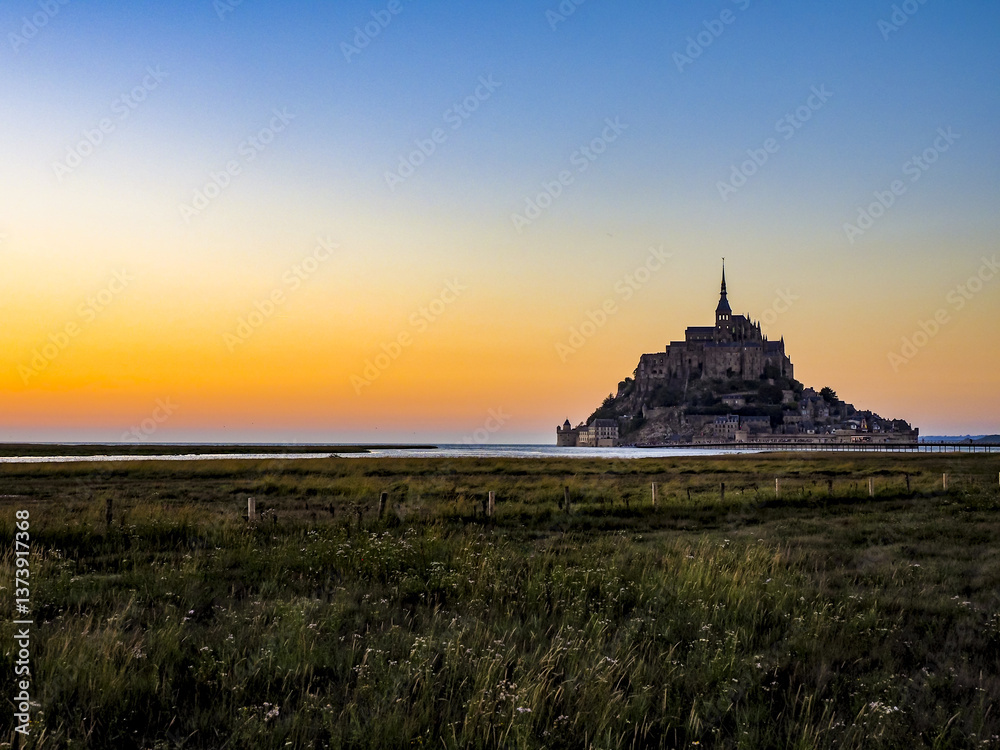 Obraz premium Mont Saint-Michel, Normandie, Frankreich, Europa