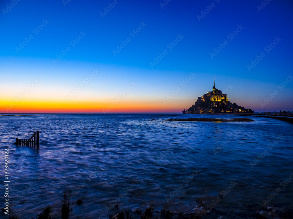 Fototapeta premium Mont Saint-Michel, Normandie, Frankreich, Europa