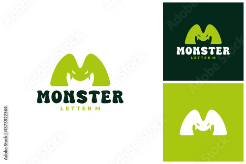 Photos Letter M Monster Logo Design