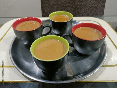 Indian most popular drink called Tea cups