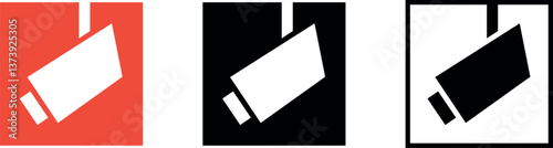 Security camera symbol, CCTV icon vector set, EPS10. Vector illustration