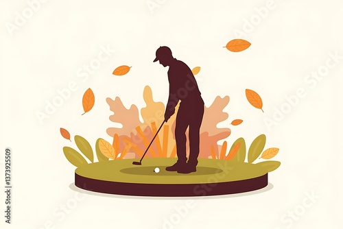 man playing golf