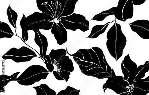 Seamless Flowers Pattern in vector. Abstract pattern