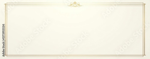 Elegant certificate background with white and gold lines on ivory gradient for graduation success,  elegant,  white