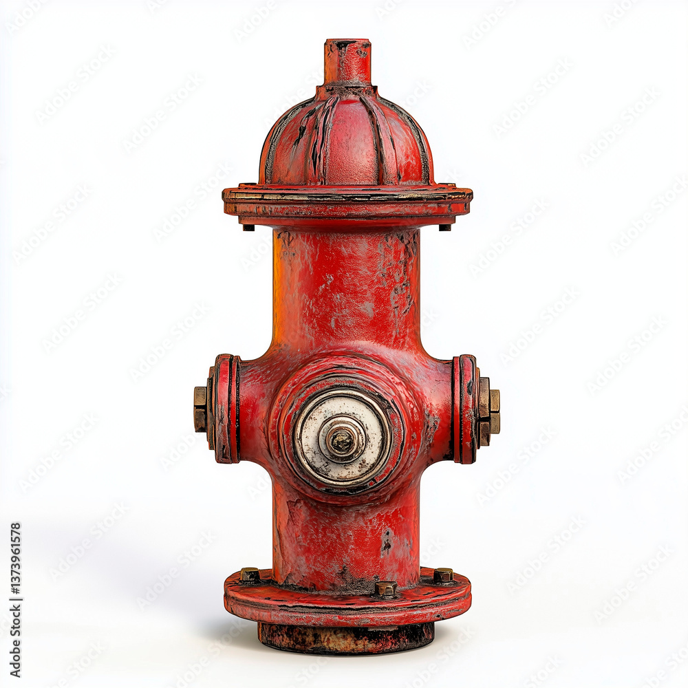 red fire hydrant isolated on white background red fire hydrant isolated on white background