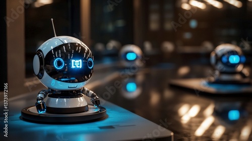 Innovative soft robotics demonstration technology lab digital art futuristic environment close-up viewpoint