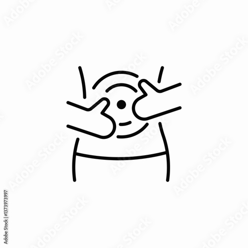 abdomen pain massage icon sign vector