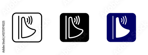 Mens restroom icon. Public WC vector illustration. Male toilet sign indicating urinal facility for hygiene and convenience. Sanitary washroom symbol for public bathrooms and lavatories.