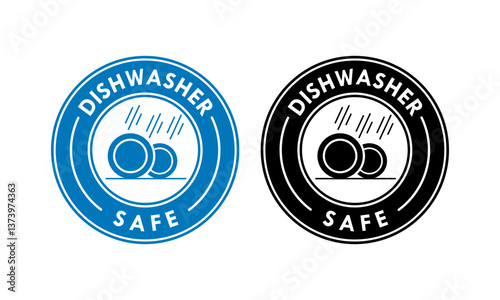 dishwasher safe design logo template illustration
