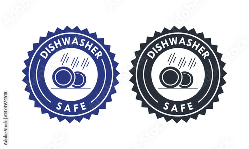 dishwasher safe design logo template illustration