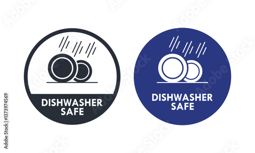 dishwasher safe design logo template illustration