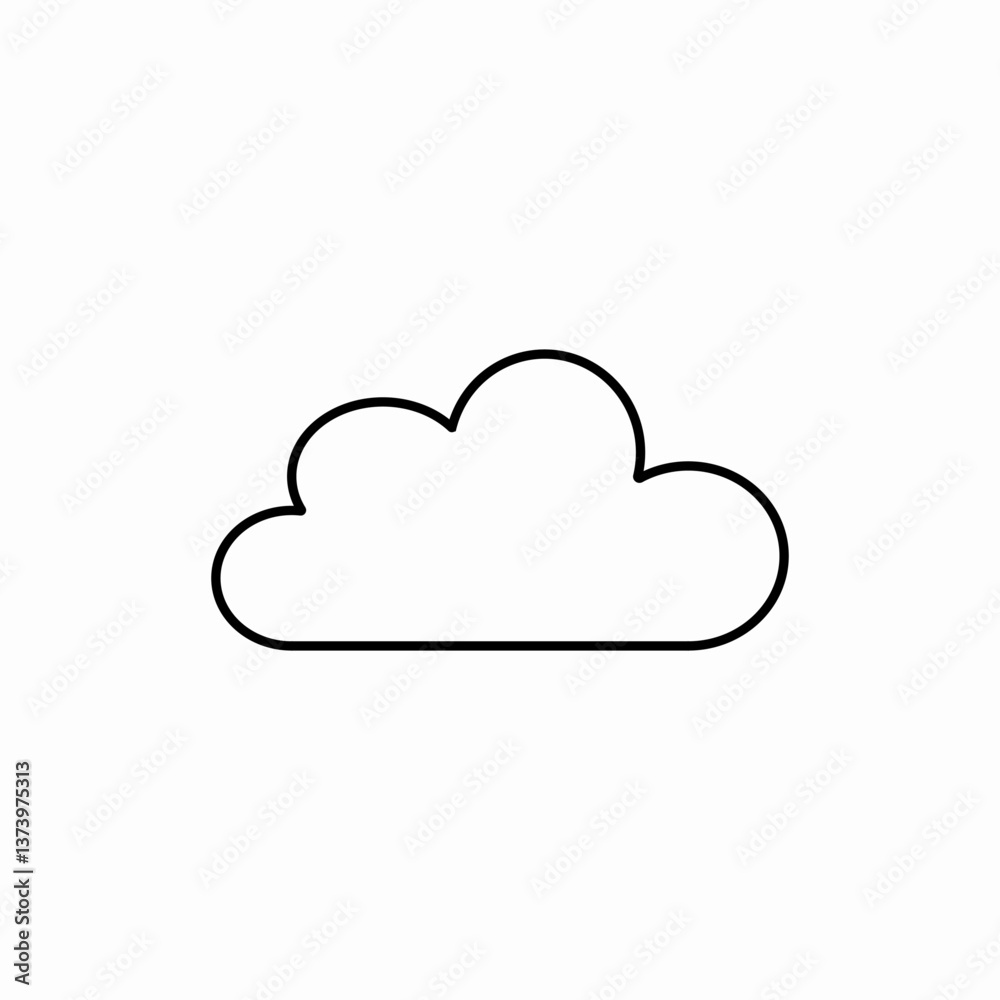 Cloud storage icon vector sign Cloud storage icon vector sign