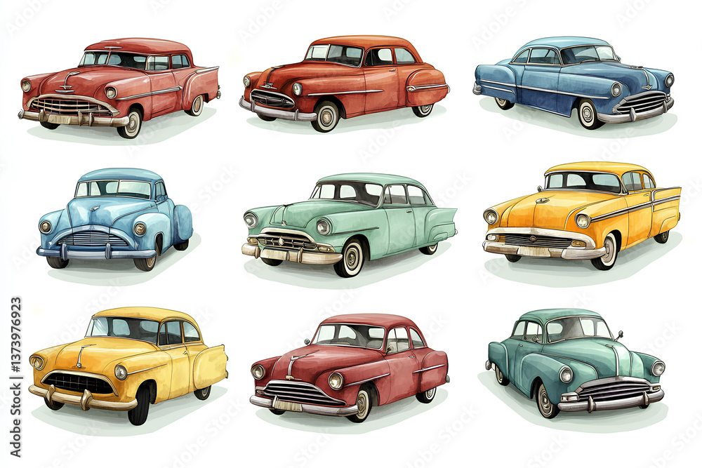 Naklejka premium vector set of cars