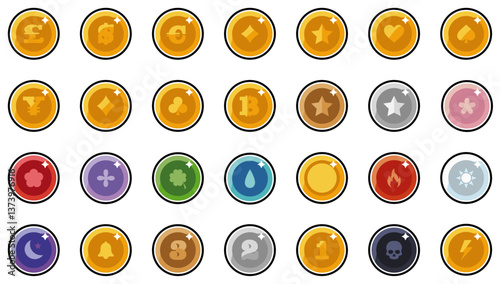 Game coin for application game, medal or badge