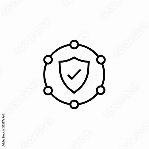 network security icon sign vector