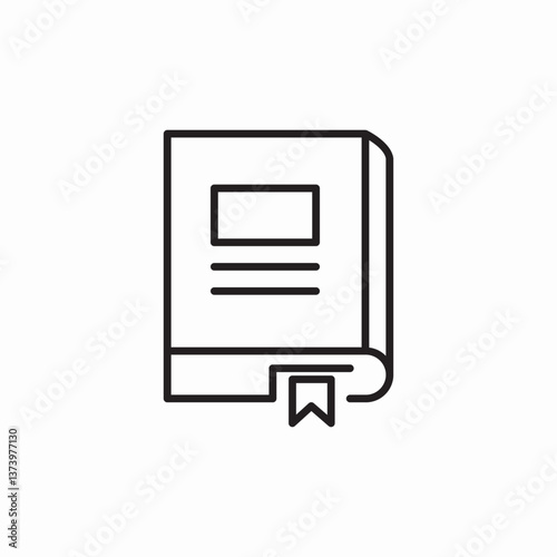 page bookmark icon sign vector
