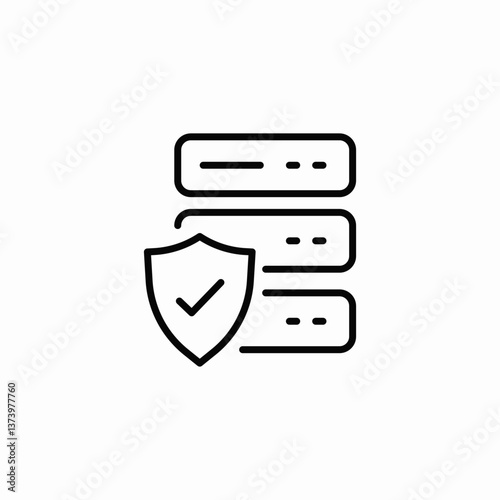 server protection icon sign vector