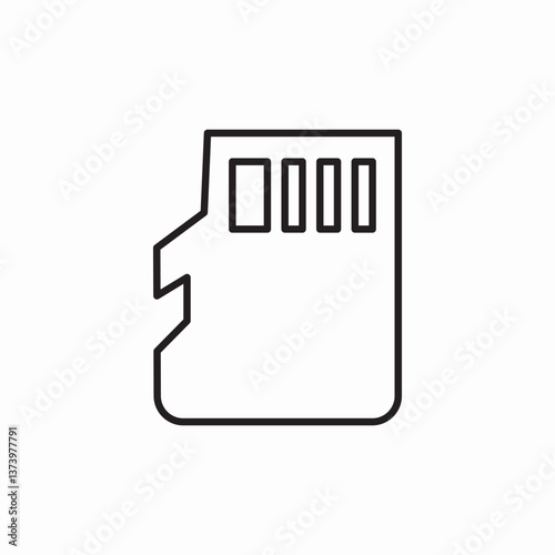 sd card icon sign vector