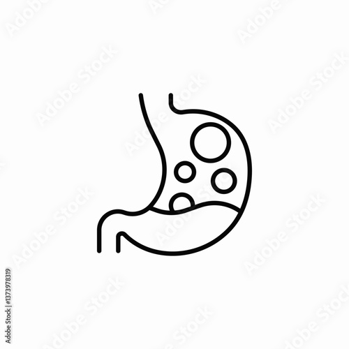 stomach air icon sign vector