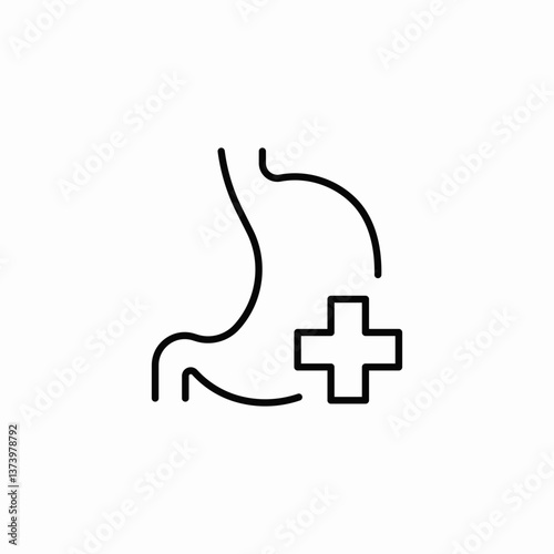 stomach medicine icon sign vector