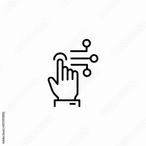 tap technology icon sign vector
