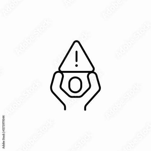 warning shout icon sign vector