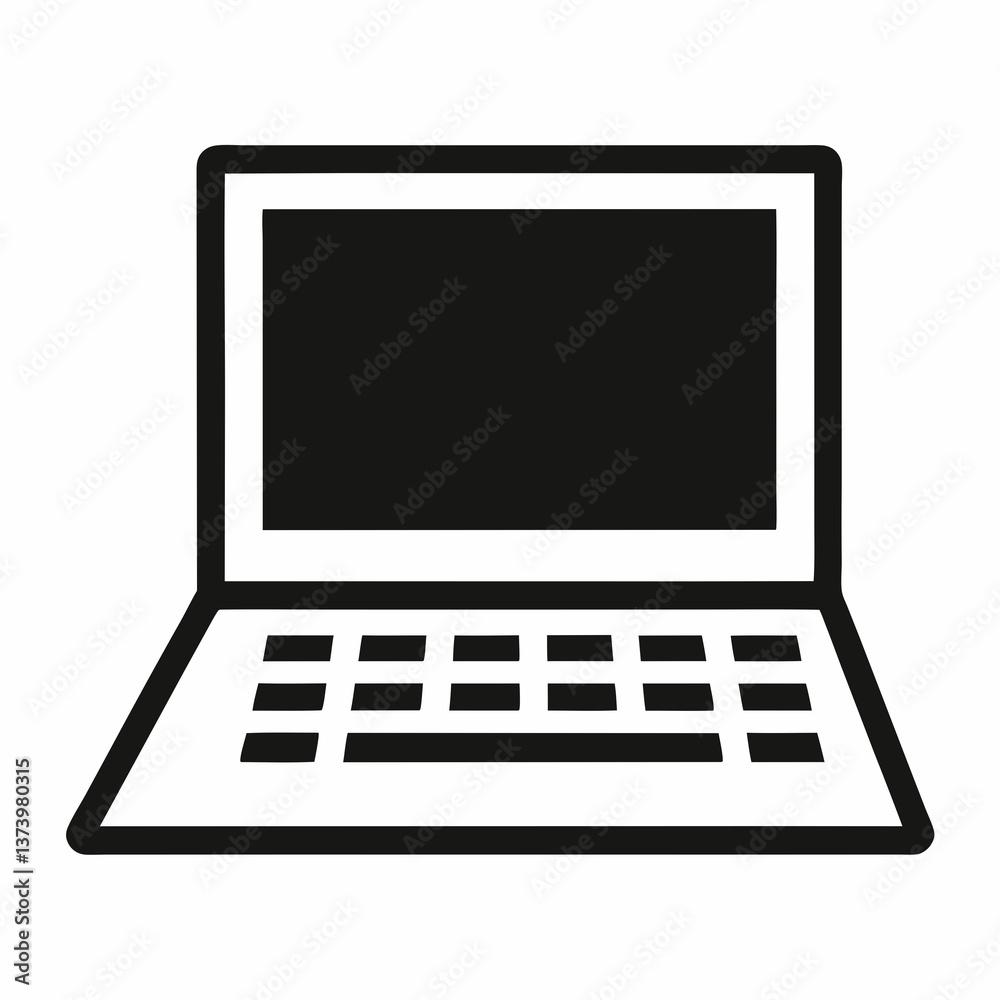 Silver laptop on a white background, open with a clear display and keyboard, isolated and portable, ideal for business and digital work Silver laptop on a white background, open with a clear display and keyboard, isolated and portable, ideal for business and digital work