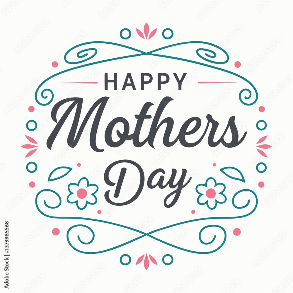 Typography design for happy mothers day. Typography design for happy mothers day.