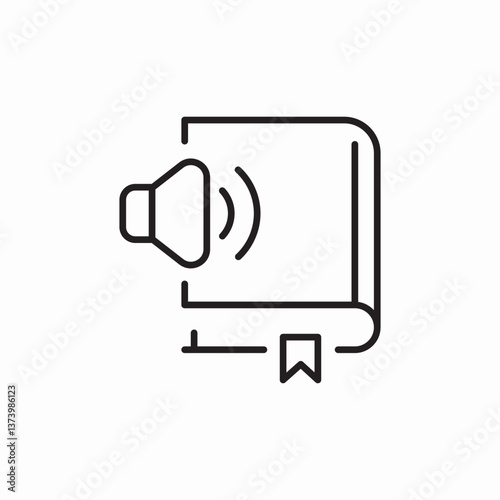 audio book read icon sign vector