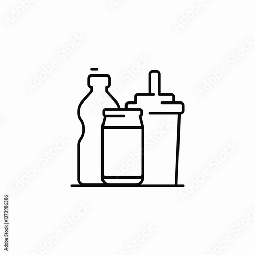 beverage containers icon sign vector
