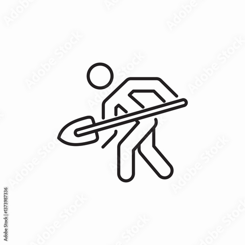 dig shovel icon sign vector