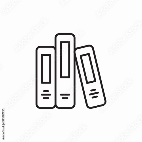 folder library icon sign vector