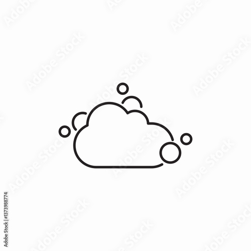 reaction foam icon sign vector