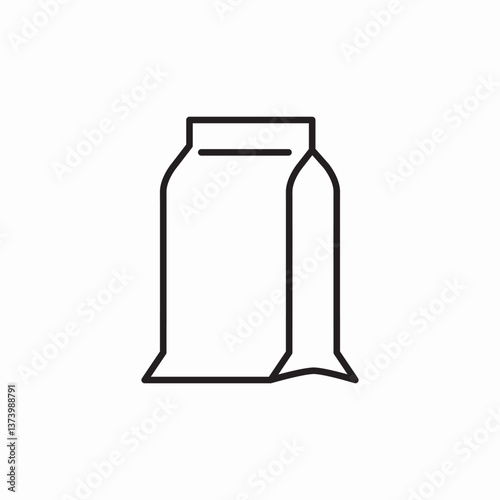 seal pouch icon sign vector