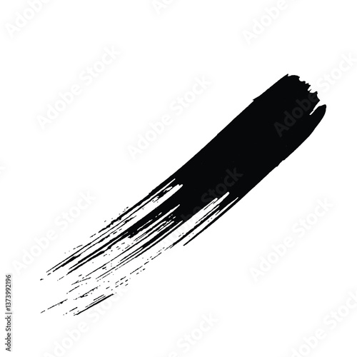 The black brush stroke in vector format represents expressive movement, dynamic textures, and hand-painted aesthetics, widely used in artistic compositions, digital sketches, and design templates.



