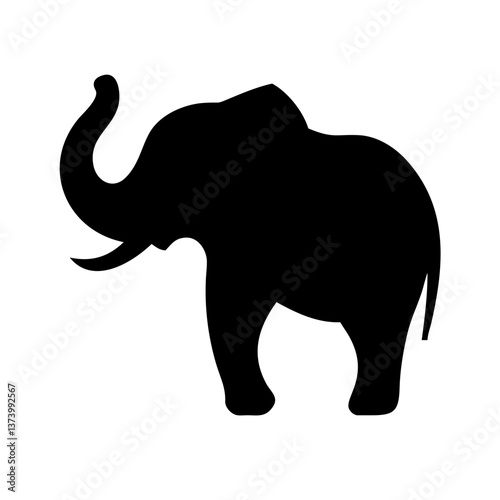 Silhouette of Elephant: A bold silhouette of an elephant, showcasing its iconic trunk and sturdy frame, creating a sense of grandeur and the wild. 