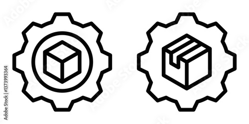 Product development process vector icon. Editable stroke.