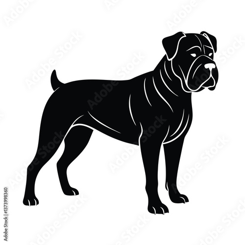 Mastiff vector silhouette