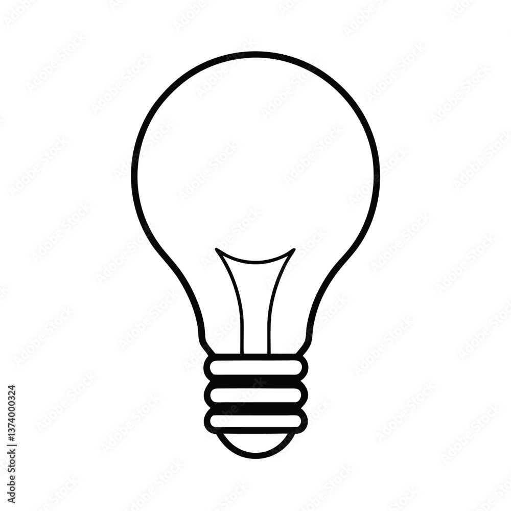 Bright electric lightbulb, a transparent glass object of energy and idea isolated on white Bright electric lightbulb, a transparent glass object of energy and idea isolated on white