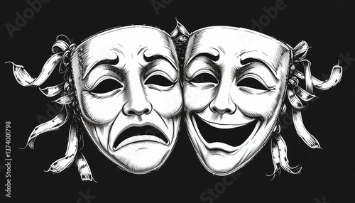 Theatrical Drama Masks