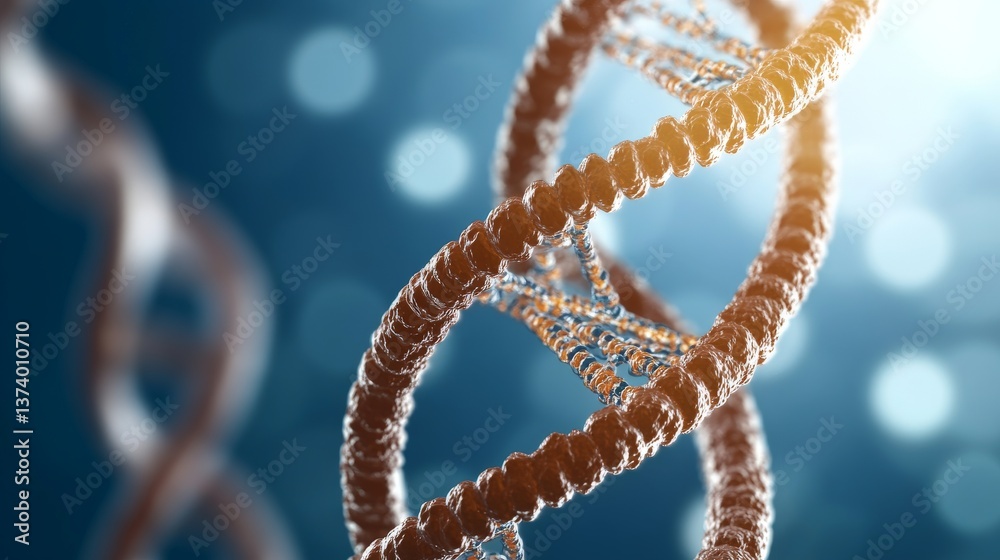 Metallic dna helix with shimmering blur twist highlighting future genome research motion in artificial intelligence medical holographic style background Metallic dna helix with shimmering blur twist highlighting future genome research motion in artificial intelligence medical holographic style background
