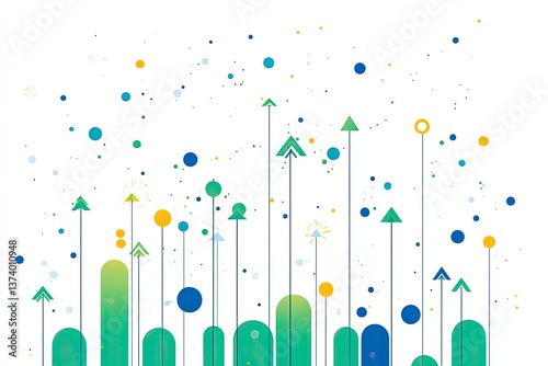 Abstract graphic of upward growth