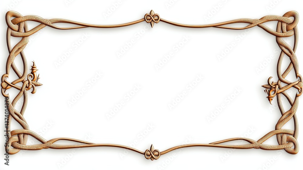 A Celtic page border featuring intricate knotwork and interwoven patterns, perfect for creating a traditional and elegant design on paper or invitations. A Celtic page border featuring intricate knotwork and interwoven patterns, perfect for creating a traditional and elegant design on paper or invitations.