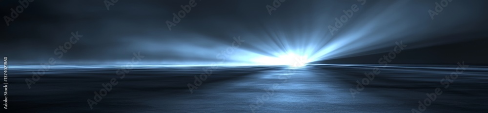 A futuristic abstract element featuring a holographic circle hologram in blue, illuminated by a spotlight emanating from its center, set against a transparent background A futuristic abstract element featuring a holographic circle hologram in blue, illuminated by a spotlight emanating from its center, set against a transparent background